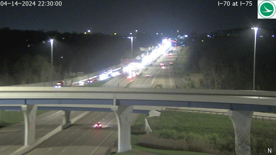 Traffic being directed off I-75 SB.