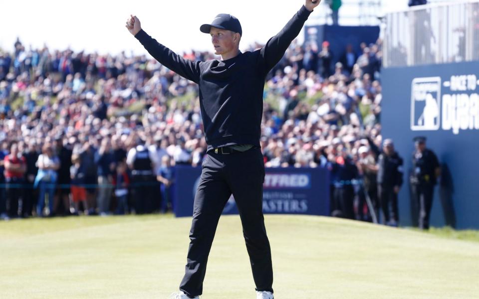 Marcus Kinhult winning the 2019 British Masters - GETTY IMAGES