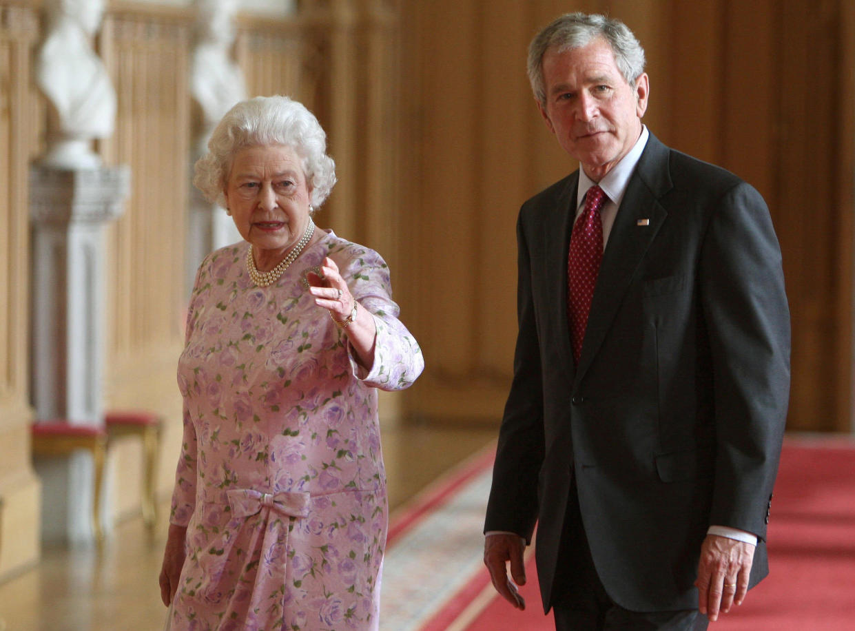 President George W. Bush with Queen Elizabeth