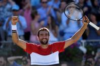 Tennis - ATP 500 - Fever-Tree Championships - The Queen's Club, London, Britain - June 24, 2018 Croatia's Marin Cilic celebrates after winning the final against Serbia's Novak Djokovic Action Images via Reuters/Tony O'Brien