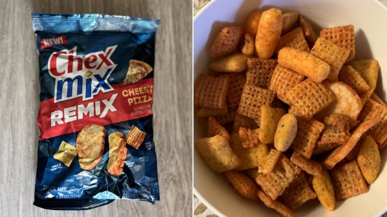 Chex Mix Remix Cheesy Pizza