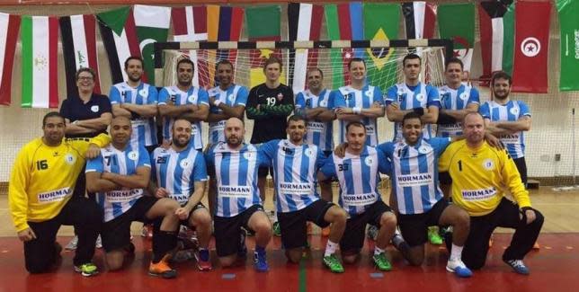 The Dubai International Handball Club team.