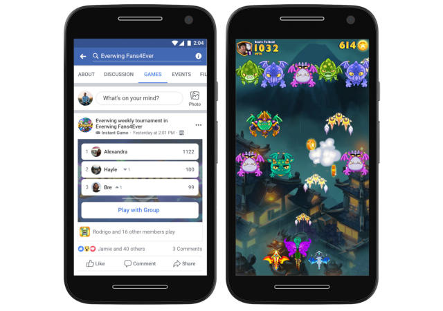 Sidestepping App Stores, Facebook Lite and Groups get Instant Games