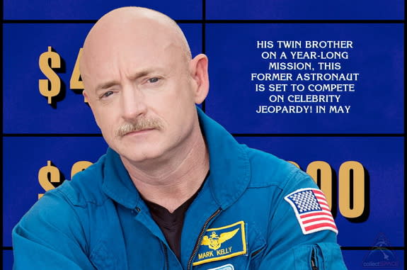 Former astronaut Mark Kelly will compete on Celebrity Jeopardy! scheduled to air in May 2015.