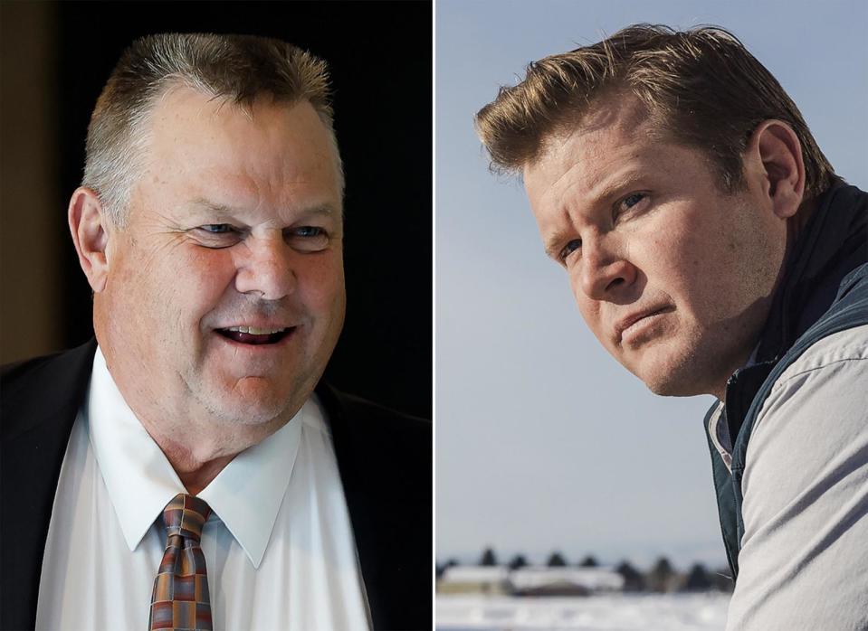 PHOTO: Senator John Tester and Tim Sheehy. (Getty Images)