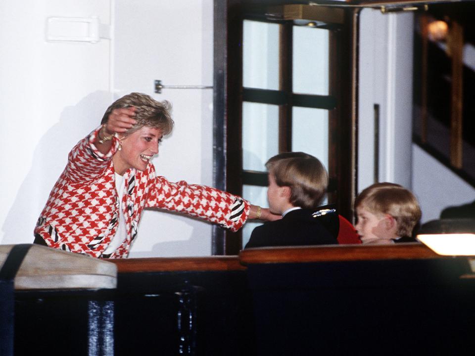 princess diana hugs prince william