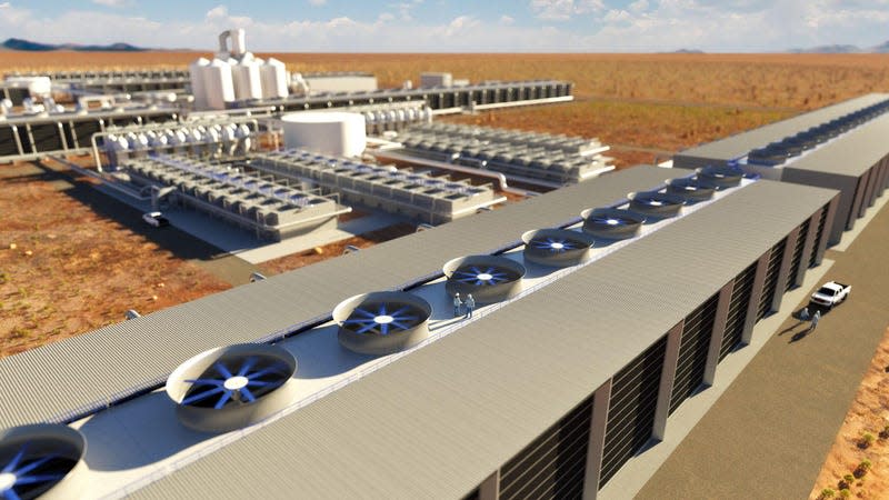 Rendering of carbon capture plant.
