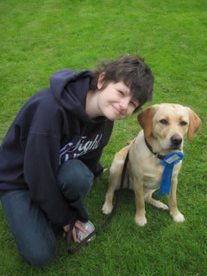 Alice with her dog Mabel. (photo via Alice's Bucket List)