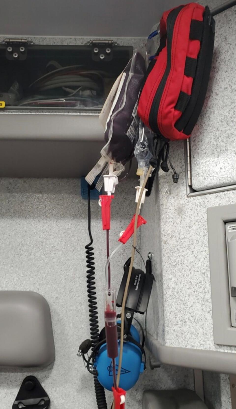 Whole blood bags are now carried on commander's trucks for all seven Austin-Travis County EMS districts.