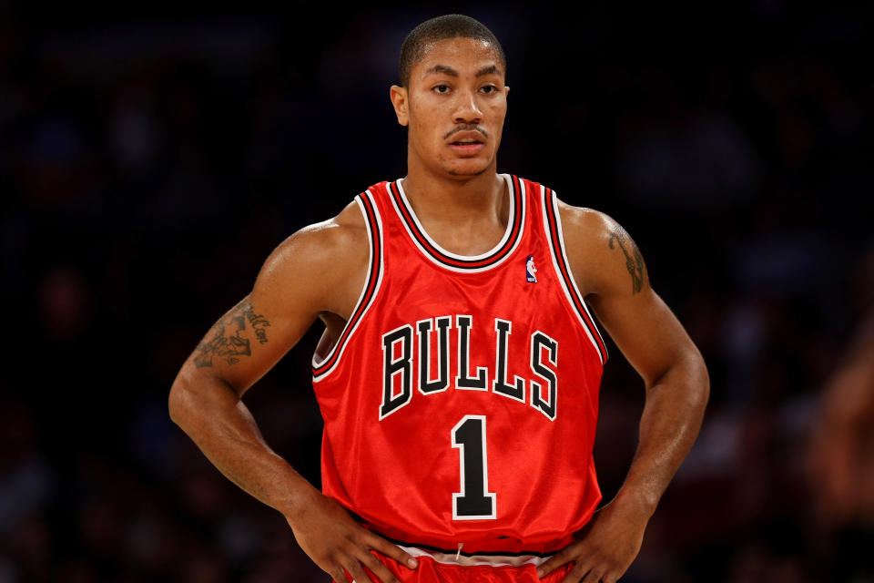 Derrick Rose。(Photo by Stephen Dunn/Getty Images)