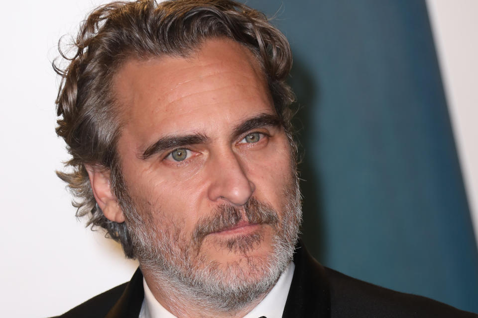 Actor Joaquin Phoenix, 46, says he hopes his son will be a vegan like himself. In a revealing new interview, Phoenix spoke about how he developed his passion for animal rights. (Photo: Toni Anne Barson/WireImage)