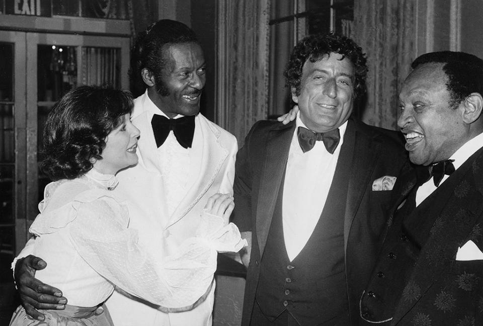 Anita Gillette, Chuck Berry, Tony Bennett and Lionel Hampton