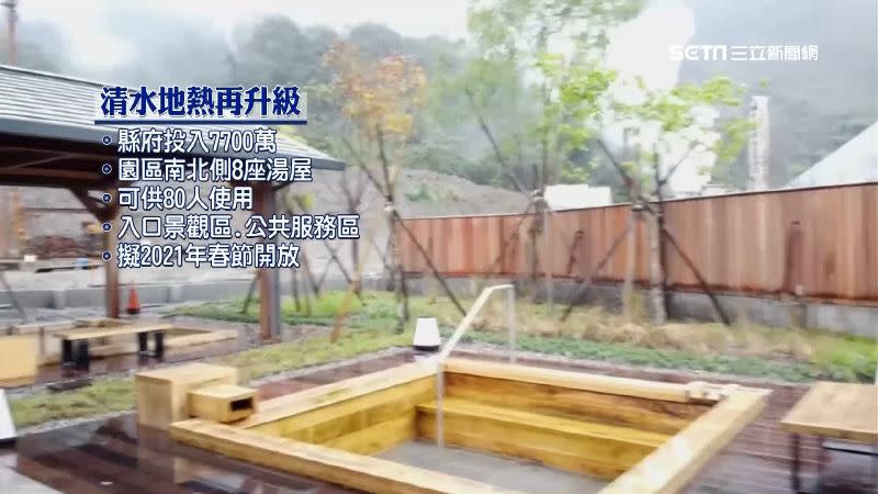 宜蘭縣府新建8座溫泉池，預計於2021年春節假期開放。