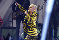 Gwen Stefani performs at day two of the Bud Light Super Bowl Music Fest on Friday, Feb. 11, 2022, at Crypto.com Arena in Los Angeles. (AP Photo/Chris Pizzello)