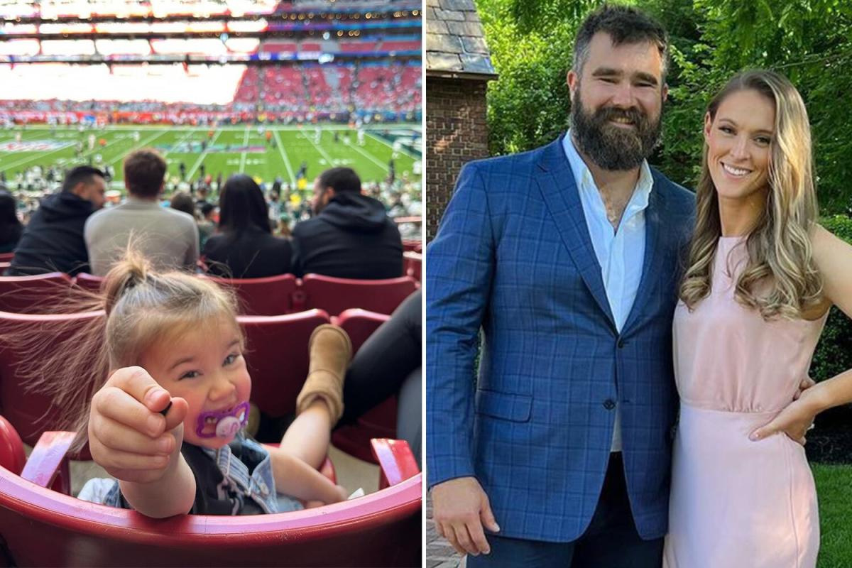 Pregnant Kylie Kelce Shares Photos of Daughters at Super Bowl: 'At