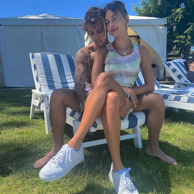 12) Justin Bieber and Hailey Baldwin  - July 2020