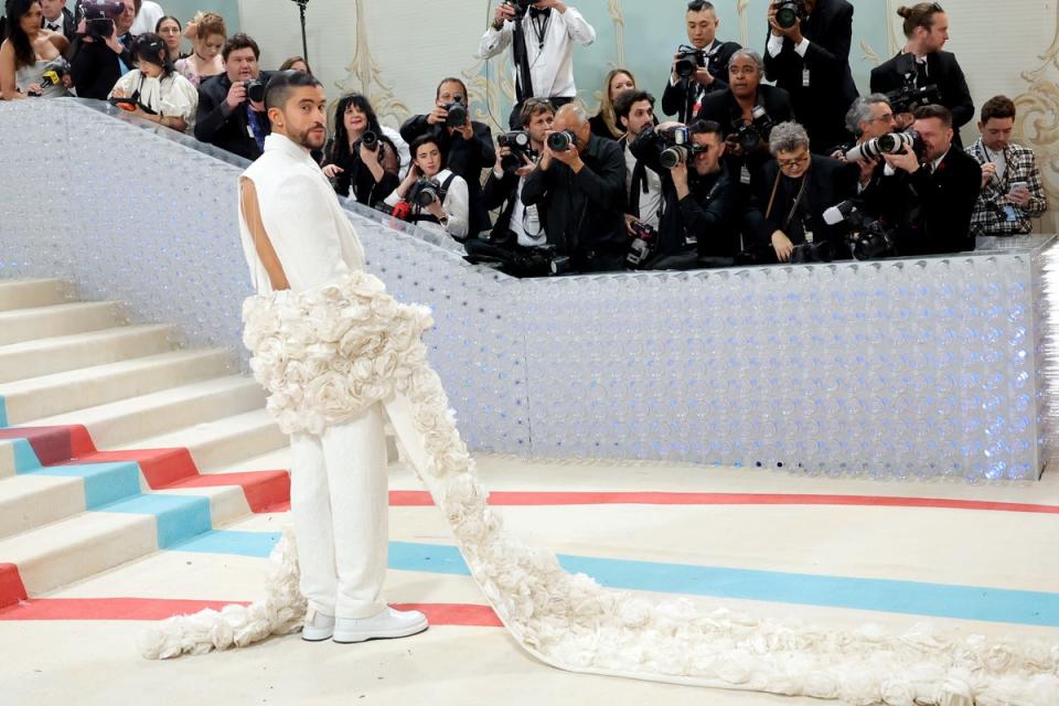 Bad Bunny wears Jacquemus to the 2023 Met Gala (Getty Images)