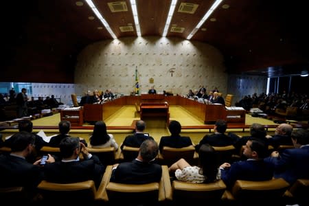 General view of a session of the Supreme Court in Brasilia