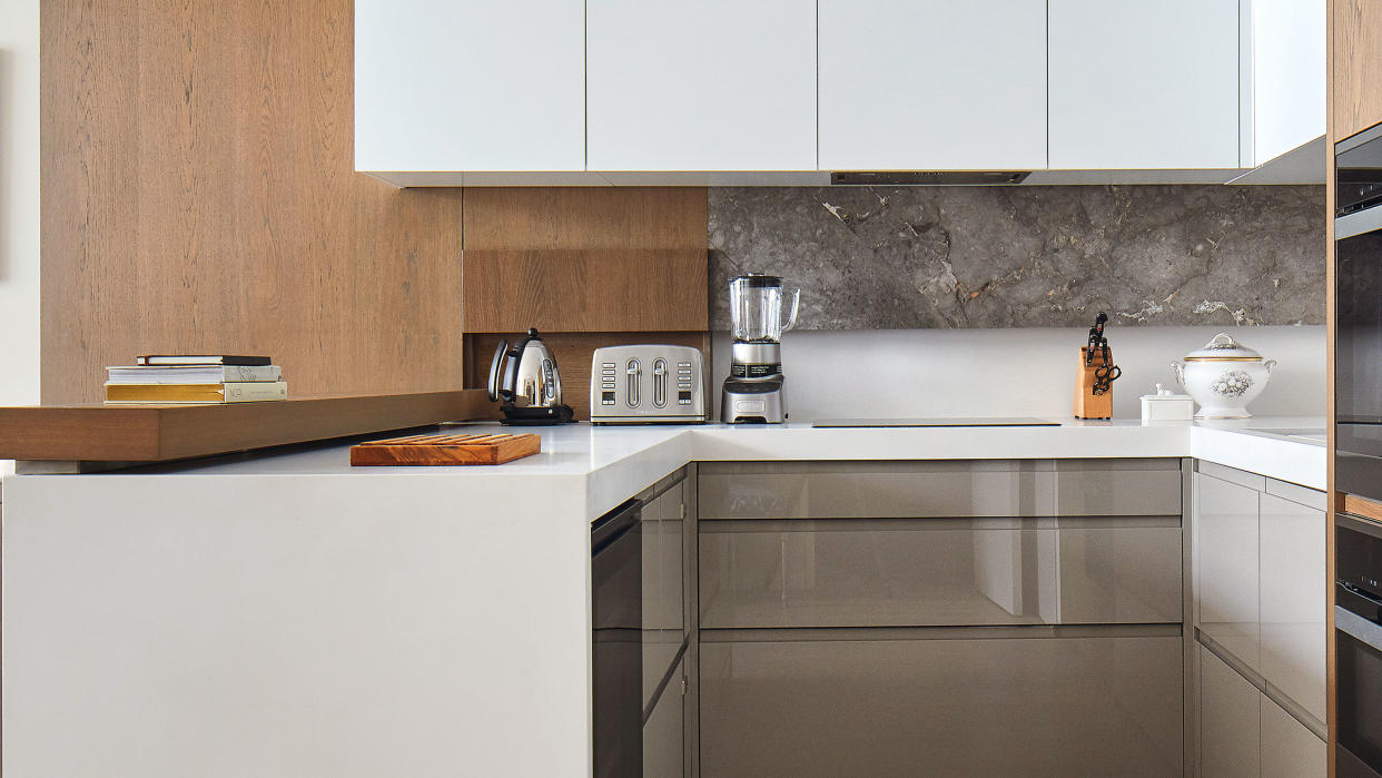  kitchen with countertops and cabinetry 