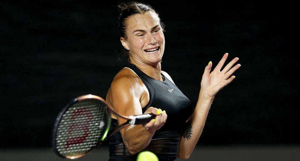 Aryna Sabalenka has been highly critical of the playing conditions in Mexico for the WTA Finals. Pic: Getty