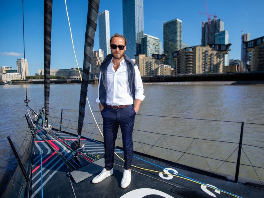 James Middleton on a boat in 2019.