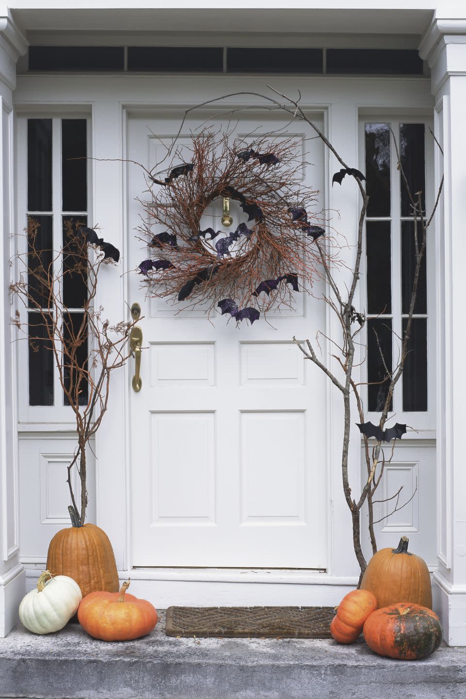 Hang a rustic spooky wreath from your door.