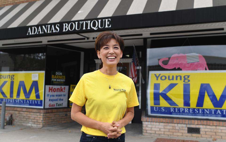 Republican candidate for US Congress Young Kim, 55, poses for a portrait at her campaign office in Yorba Linda, California, October 6, 2018.