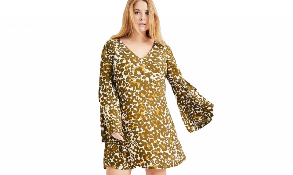 Elvi Animal-Print Gypsy Dress