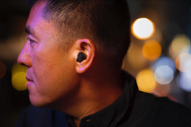 Earin's A-3 true wireless earbuds have an open design with no ear tips