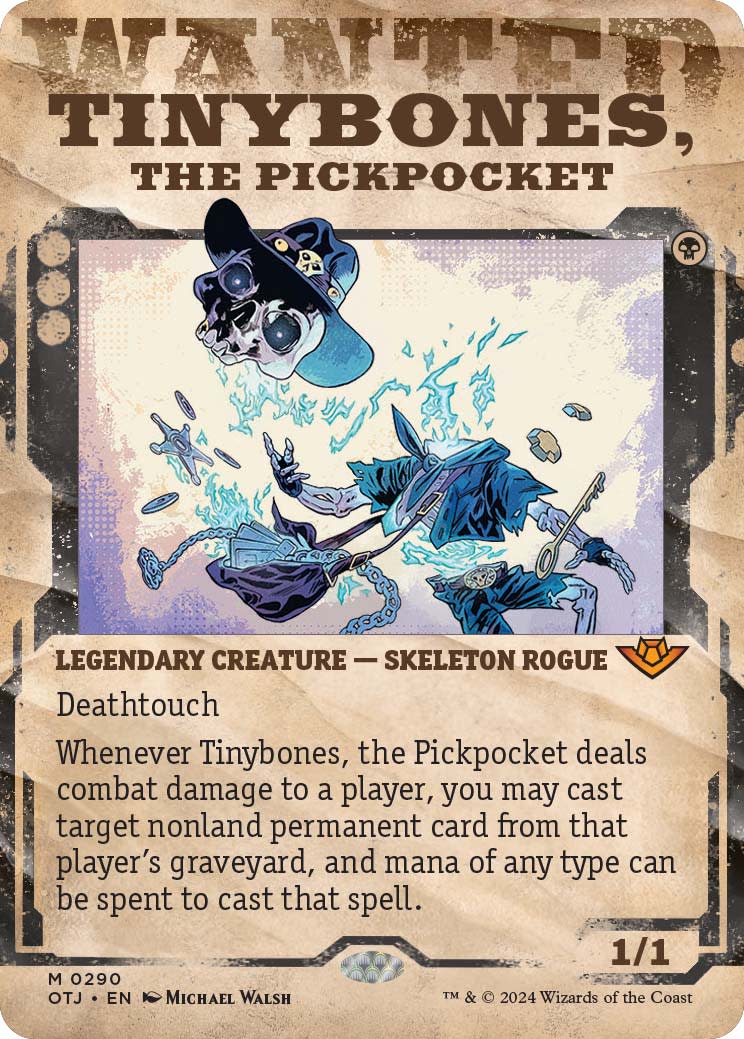 Tinybones the Pickpocket wanted poster treatment