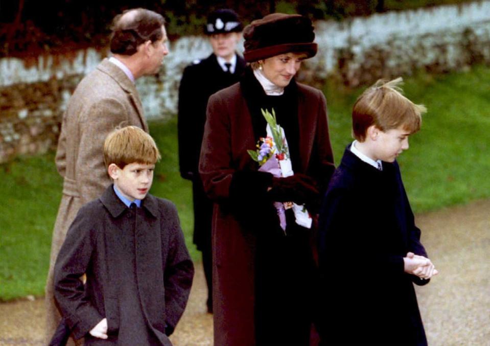 Prince Harry, Prince William and Princess Diana (AFP via Getty Images)