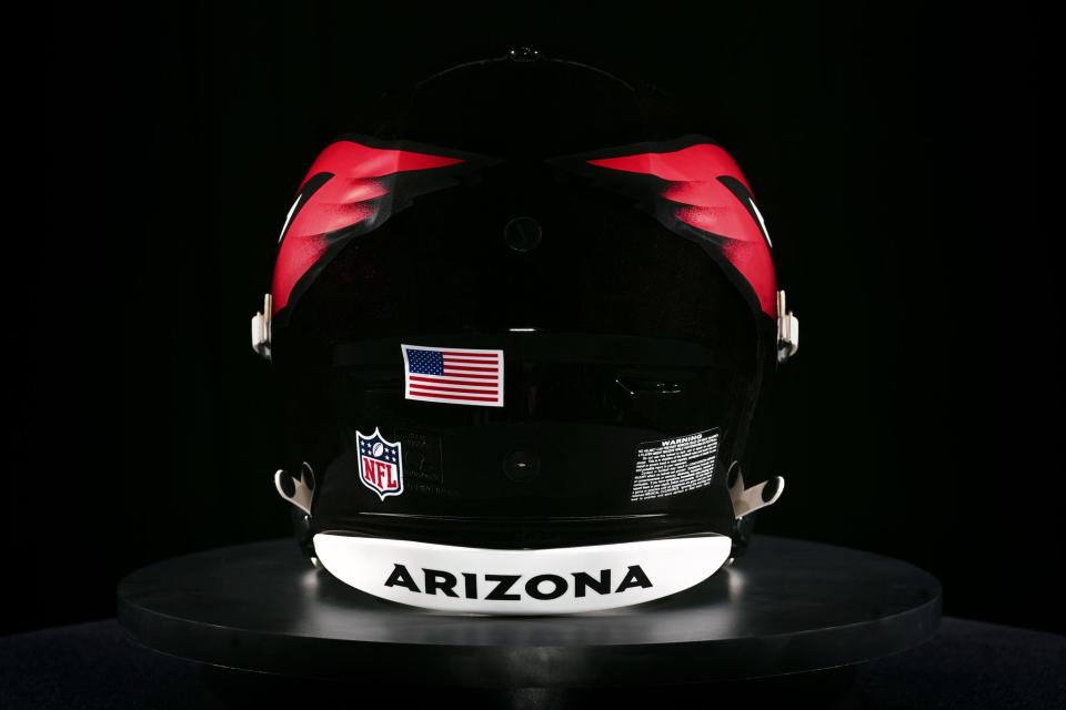 A photo of the alternate helmet the Arizona Cardinals will wear during the 2022 season.