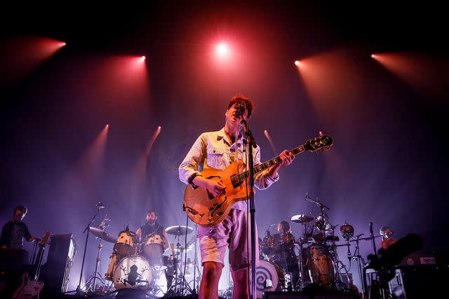 <p>Hanna Lassen/WireImage</p> Ezra Koenig performing in Sydney in January 2020