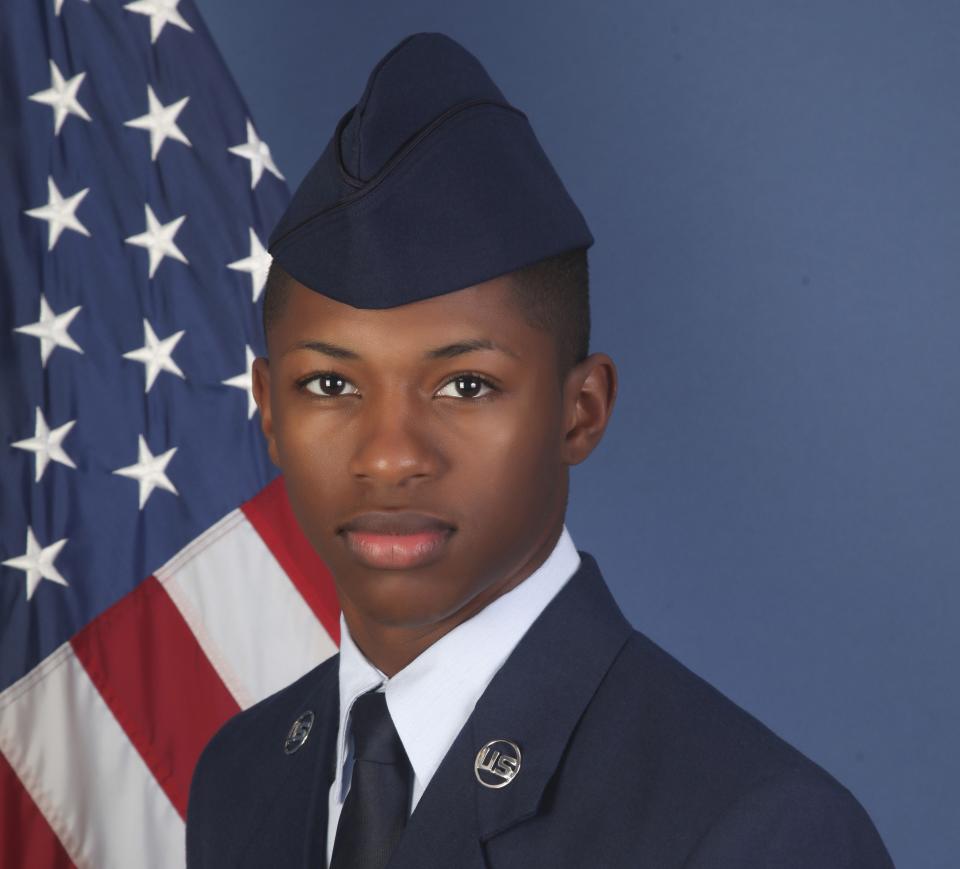 FILE - This photo provided by the U.S. Air Force, shows Senior Airman Roger Fortson in a Dec. 24, 2019, photo. (U.S. Air Force via AP, File)