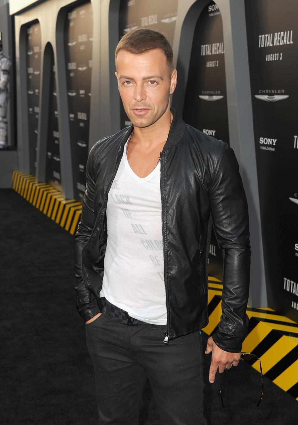 Joey Lawrence attends the Los Angeles premiere of "Total Recall" on August 1, 2012.