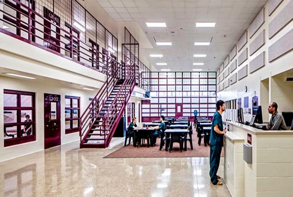 Artist rendering showing a look inside the proposed Oklahoma County jail.