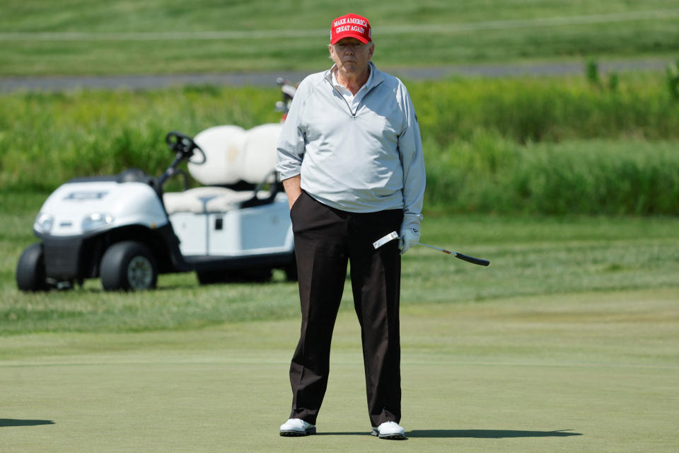 Golf ist das erklärte Lieblingshobby von Ex-US-Präsident Donald Trump (Bild: REUTERS/Jonathan Ernst)