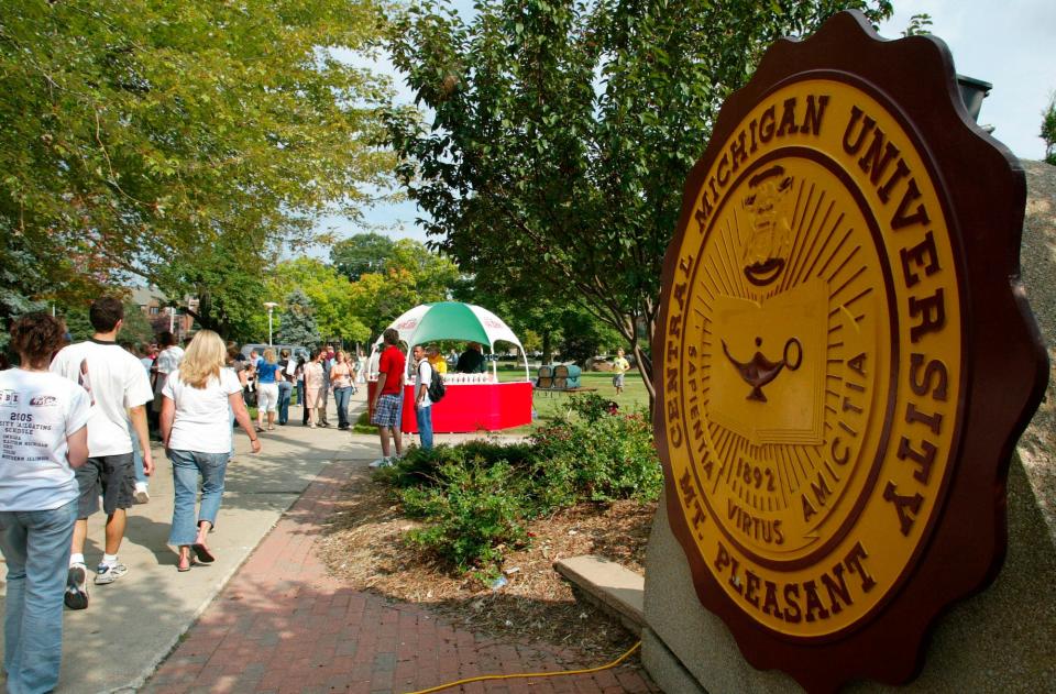 FILE - The Central Michigan University campus is shown Wednesday, Aug. 31, 2005, in Mount Pleasant, Mich.