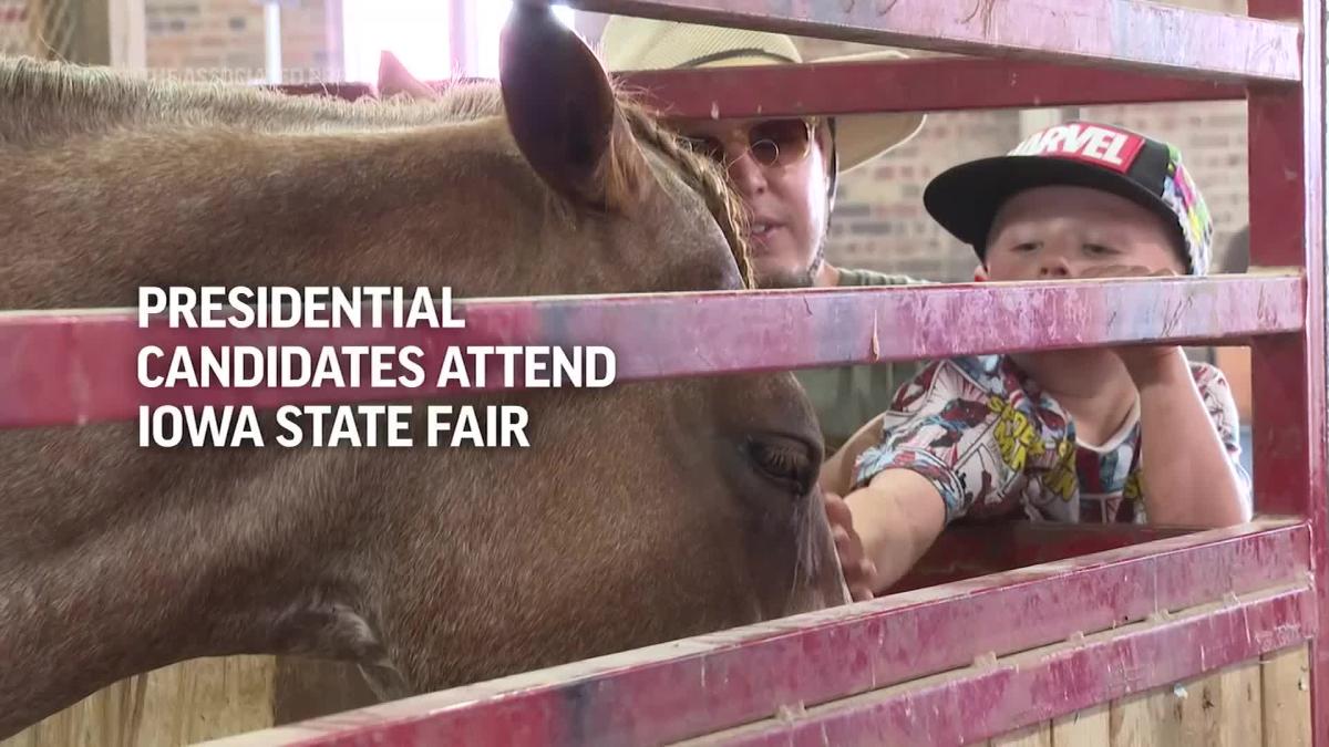 Republican presidential candidates attend Iowa State Fair