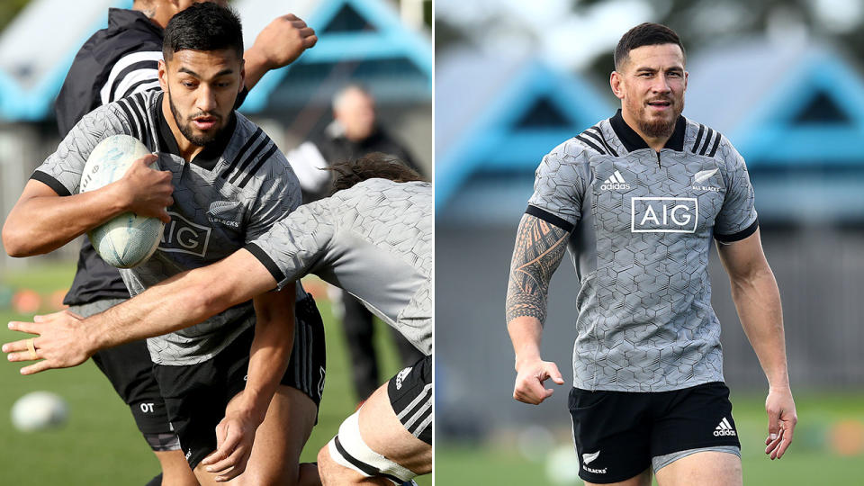 Rieko Ioane and All Blacks veteran Sonny Bill Williams.