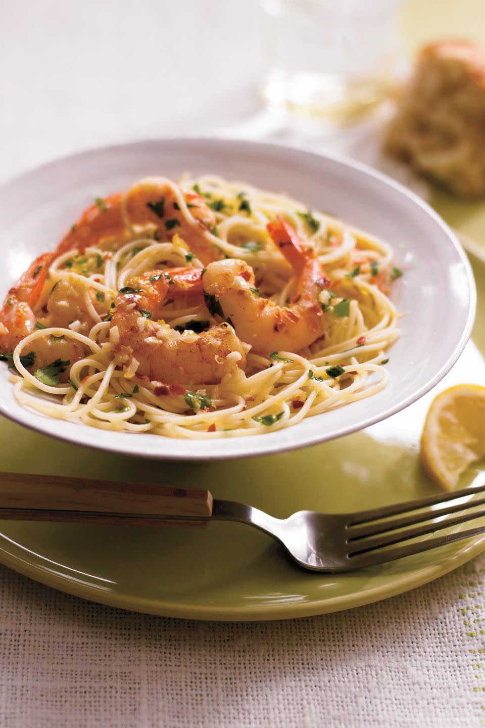 Garlic Shrimp with Angel Hair Pasta