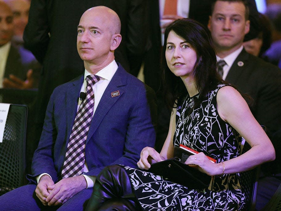 MacKenzie Scott and Jeff Bezos