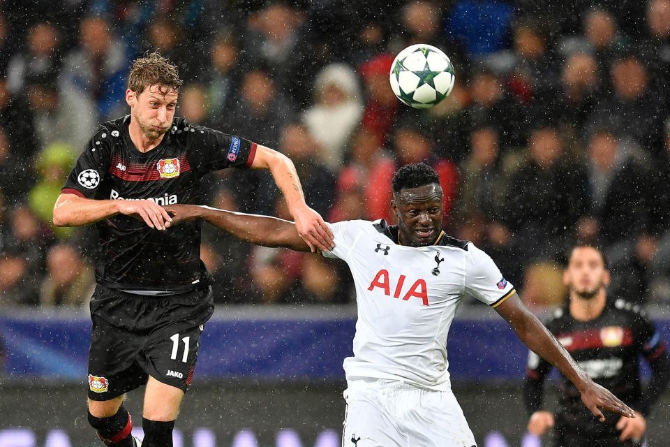 Soccer match in Leverkusen, Germany