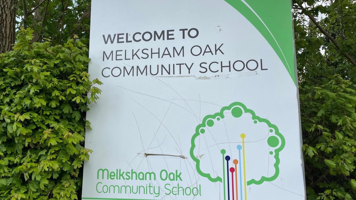 School entrance sign