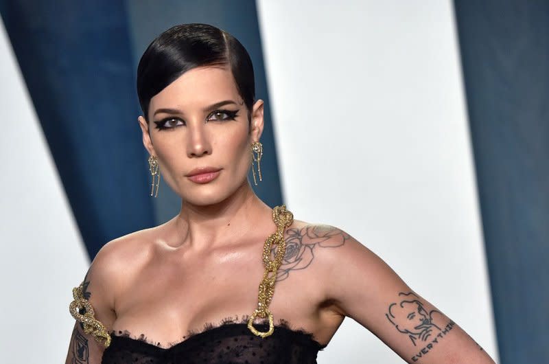 Halsey attends the Vanity Fair Oscar party in 2022. File Photo by Chris Chew/UPI