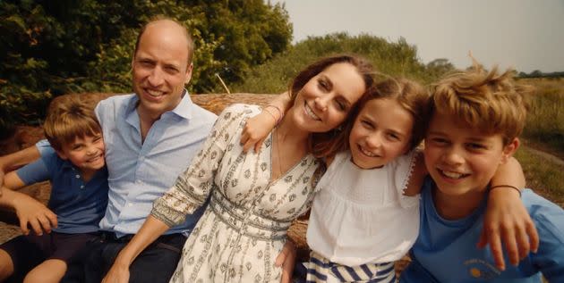 The Prince and Princess of Wales with their three children