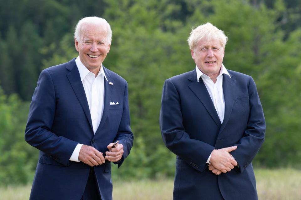 Boris Johnson and other world leaders including Joe Biden are meeting in Germany (Stefan Rousseau/PA) (PA Wire)