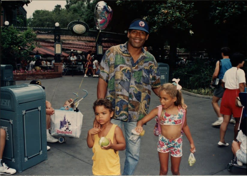 O.J. Simpson with his son Justin Ryan Simpson and daughter Sydney Brooke Simpson. O.J. Simpson