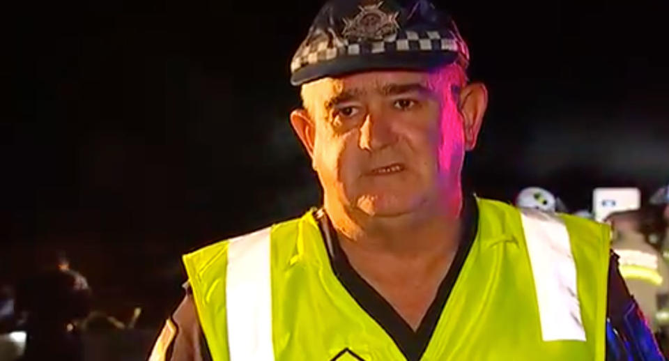 Sergeant Steve Webb described the crash as a ‘bloody mess’ and said he’s running out of answers for people dying on roads. Source: 7 News