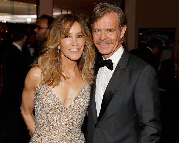 <p>Paul Drinkwater/NBC/NBCU Photo Bank</p> Felicity Huffman and William H. Macy at the 76th Annual Golden Globe Awards held at the Beverly Hilton Hotel on January 6, 2019.